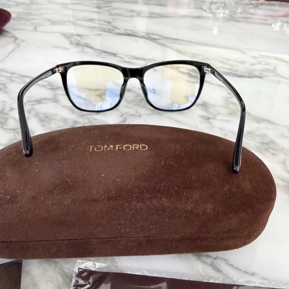 Tom Ford TF5672-F-B Eyeglasses Women's Black Full Rim 54-18/140